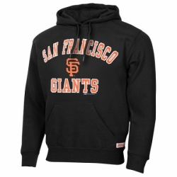 Men MLB San Francisco Giants Stitches Fastball Fleece Pullover Hoodie Black