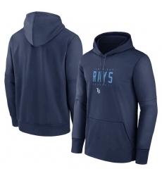 Men Tampa Bay Rays Navy Pregame Performance Pullover Hoodie