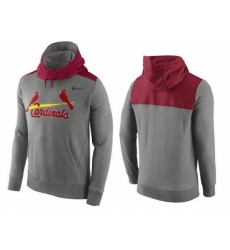 MLB Men St Louis Cardinals Nike Gray Hybrid Hoodie