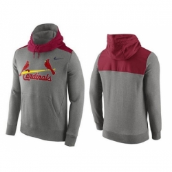 MLB Men St Louis Cardinals Nike Gray Hybrid Hoodie