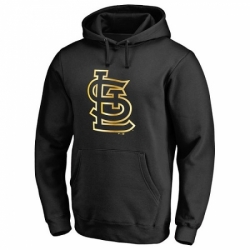 Men MLB St Louis Cardinals Gold Collection Pullover Hoodie Black