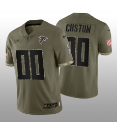 Men Women Youth Atlanta Falcons ACTIVE PLAYER Custom Olive 2022 Salute To Service Limited Stitched Jersey