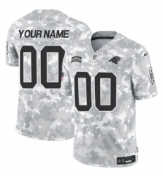 Men Carolina Panthers Active Player Custom 2024 F U S E Arctic Camo Salute To Service Limited Stitched Football Jersey