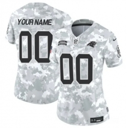 Women Carolina Panthers Active Player Custom 2024 F U S E Arctic Camo Salute To Service Limited Stitched Football Jersey