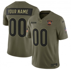 Men Cincinnati Bengals Active Player Custom Olive 2025 F U S E  Salute to Service Limited Stitched Football Jersey Men Cincinnati Bengals Active Player Custom Olive 2025 F U S E  Salute to Service Limited Stitched Football Jersey