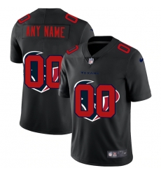 Men Women Youth Toddler Houston Texans Custom Men Nike Team Logo Dual Overlap Limited NFL Jerseyey Black