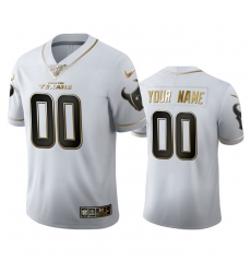 Men Women Youth Toddler Houston Texans Custom Men Nike White Golden Edition Vapor Limited NFL 100 Jersey