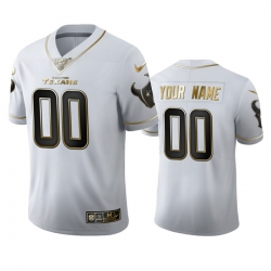 Men Women Youth Toddler Houston Texans Custom Men Nike White Golden Edition Vapor Limited NFL 100 Jersey