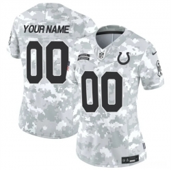 Women Indianapolis Colts Active Player Custom 2024 F U S E Arctic Camo Salute To Service Limited Stitched Jersey