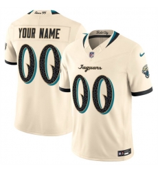 Men Jacksonville Jaguars Active Player Custom Cream 2026 F U S E  Rivalries Collection Limited Stitched Football Jersey