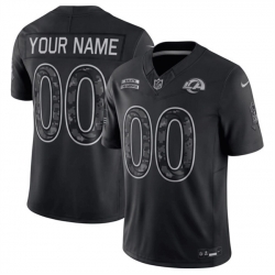Men Los Angeles Rams Active Player Custom Black F U S E  2026 Salute to Service Limited Stitched Football Jersey