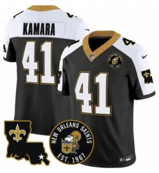 Customized New Orleans Saints Black F U S E EST 1967 Patch Vapor Stitched Jersey