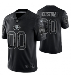 Men San Francisco 49ers ACTIVE PLAYER Custom Black Reflective Limited Stitched Football Jersey