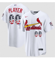 Men St  Louis Cardinals Active Player Custom White 2026 All Star Edition Stars   Stripes Stadium Pick A Player Stitched Baseball Jersey