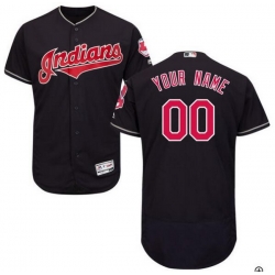 Men Women Youth All Size Cleveland Indians Custom Flex Base Jersey Black