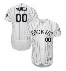 Men Women Youth All Size Colorado Rockies Custom Flex Base Jersey White