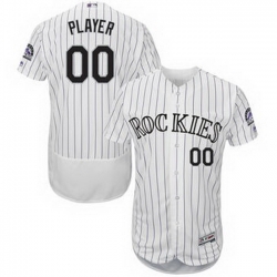 Men Women Youth All Size Colorado Rockies Custom Flex Base Jersey White