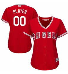 Men Women Youth All Size Los Angeles Angels Majestic Red Home Cool Base Custom Jersey