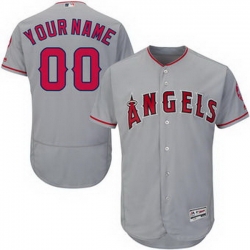 Men Women Youth All Size Los Angeles Angels of Anaheim Majestic Alternate Scarlet Flex Base Authentic Collection Custom Jersey Grey