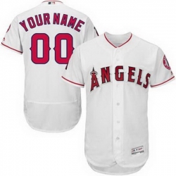 Men Women Youth All Size Los Angeles Angels of Anaheim Majestic Alternate Scarlet Flex Base Authentic Collection Custom Jersey White