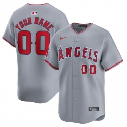 Men Women youth Los Angeles Angels Active Player Custom Gray Away Limited Stitched Baseball Jersey