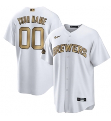 Men Women youth Milwaukee Brewers Active Player Custom 2022 All Star Cool Base White Stitched Baseball Jersey