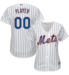 Men Women Youth All Size Custom New York Mets Cool Base Jersey White