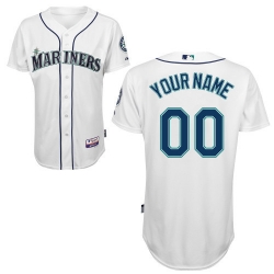 Men Women Youth All Size Seattle Mariners White Customized Cool Base Jersey 3