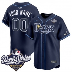 Men Tampa Bay Rays Active Player Custom Navy 2026 World Series Limited Stitched Baseball Jersey