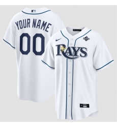 Men Tampa Bay Rays Active Player Custom White 2026 World Series Home Cool Base Stitched Baseball Jersey