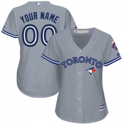 Men Women Youth All Size Toronto Blue Jays Cool Base Custom Jersey Grey 22