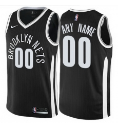 Men Women Youth Toddler All Size Nike Brooklyn Nets Customized Authentic Black NBA City Edition Jersey