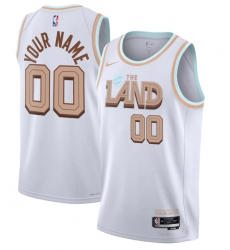 Men Women Youth Cleveland Cavaliers Active Player Custom 2022 2023 White City Edition Stitched Basketball Jersey