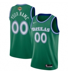 Men Dallas Mavericks Actve Player Custom Green 2024 Finals Classic Edition Stitched Basketball Jersey