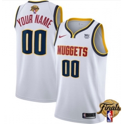 Men Denver Nuggets Active Player Custom White 2023 Finals Association Edition Stitched Basketball Jersey