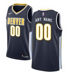 Men Women Youth Toddler All Size Denver Nuggets Nike Navy Swingman Custom Icon Edition Jersey