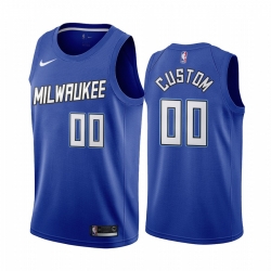 Men Women Youth Toddler Milwaukee Bucks Blue Custom Nike NBA Stitched Jersey