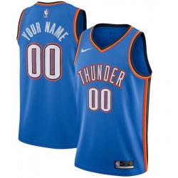 Men Women Youth Toddler OKLAHOMA CITY THUNDER Custom Nike NBA Stitched Jersey Blue