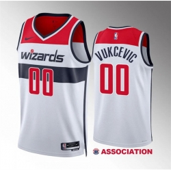 Men Women youth Washington Wizards 00 Tristan Vukcevic White Association Edition Stitched Basketball Jersey