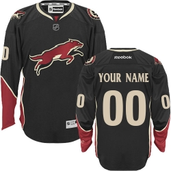 Men Women Youth Toddler Black Jersey - Customized Reebok Arizona Coyotes Third