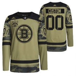 Men Boston Bruins ACTIVE PLAYER Custom 2022 Camo Military Appreciation Night Stitched jersey