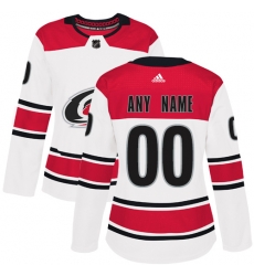 Men Women Youth Toddler White Jersey - Customized Adidas Carolina Hurricanes Away  II