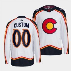 Men Women Youth Colorado Avalanche Custom 2022 23 White Reverse Retro Stitched Jersey