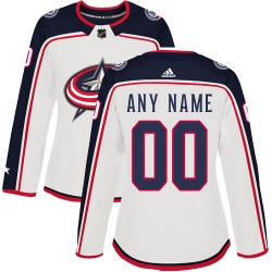 Men Women Youth Toddler White Jersey - Customized Adidas Columbus Blue Jackets Away  II