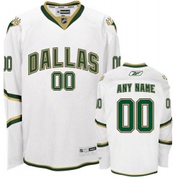 Men Women Youth Toddler White Jersey - Customized Reebok Dallas Stars Third  II