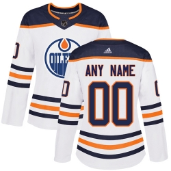 Men Women Youth Toddler White Jersey - Customized Adidas Edmonton Oilers Away  II