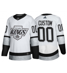 Men Los Angeles Kings Active Player Custom White Throwback Stitched Jersey