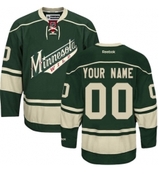 Men Women Youth Toddler Green Jersey - Customized Reebok Minnesota Wild Third