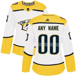 Men Women Youth Toddler White Jersey - Customized Adidas Nashville Predators Away  II