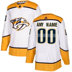 Men Women Youth Toddler White Jersey - Customized Adidas Nashville Predators Away